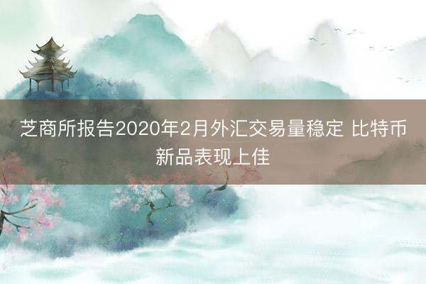 芝商所报告2020年2月外汇交易量稳定 比特币新品表现上佳