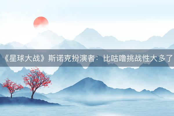 《星球大战》斯诺克扮演者：比咕噜挑战性大多了