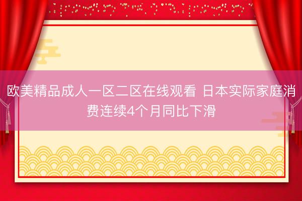 欧美精品成人一区二区在线观看 日本实际家庭消费连续4个月同比下滑