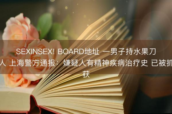 SEXINSEX! BOARD地址 一男子持水果刀伤人 上海警方通报：嫌疑人有精神疾病治疗史 已被抓获