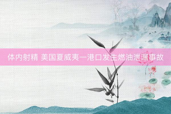 体内射精 美国夏威夷一港口发生燃油泄漏事故