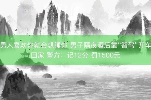 男人喜欢你就会想睡你 男子隔夜酒后靠“智驾”开车回家 警方：记12分 罚1500元