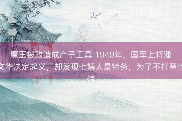 魔王被改造成产子工具 1949年，国军上将潘文华决定起义，却发现七姨太是特务，为了不打草惊