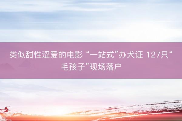 类似甜性涩爱的电影 “一站式”办犬证 127只“毛孩子”现场落户