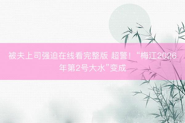 被夫上司强迫在线看完整版 超警！“梅江2026年第2号大水”变成
