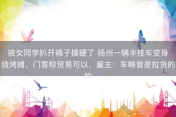 被女同学扒开裤子摸硬了 扬州一辆半挂车变身烧烤摊，门客称贸易可以，雇主：车畴昔是拉货的
