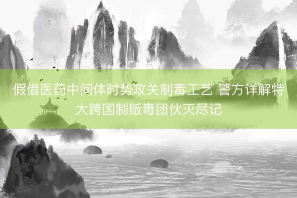 假借医药中间体时势攻关制毒工艺 警方详解特大跨国制贩毒团伙灭尽记